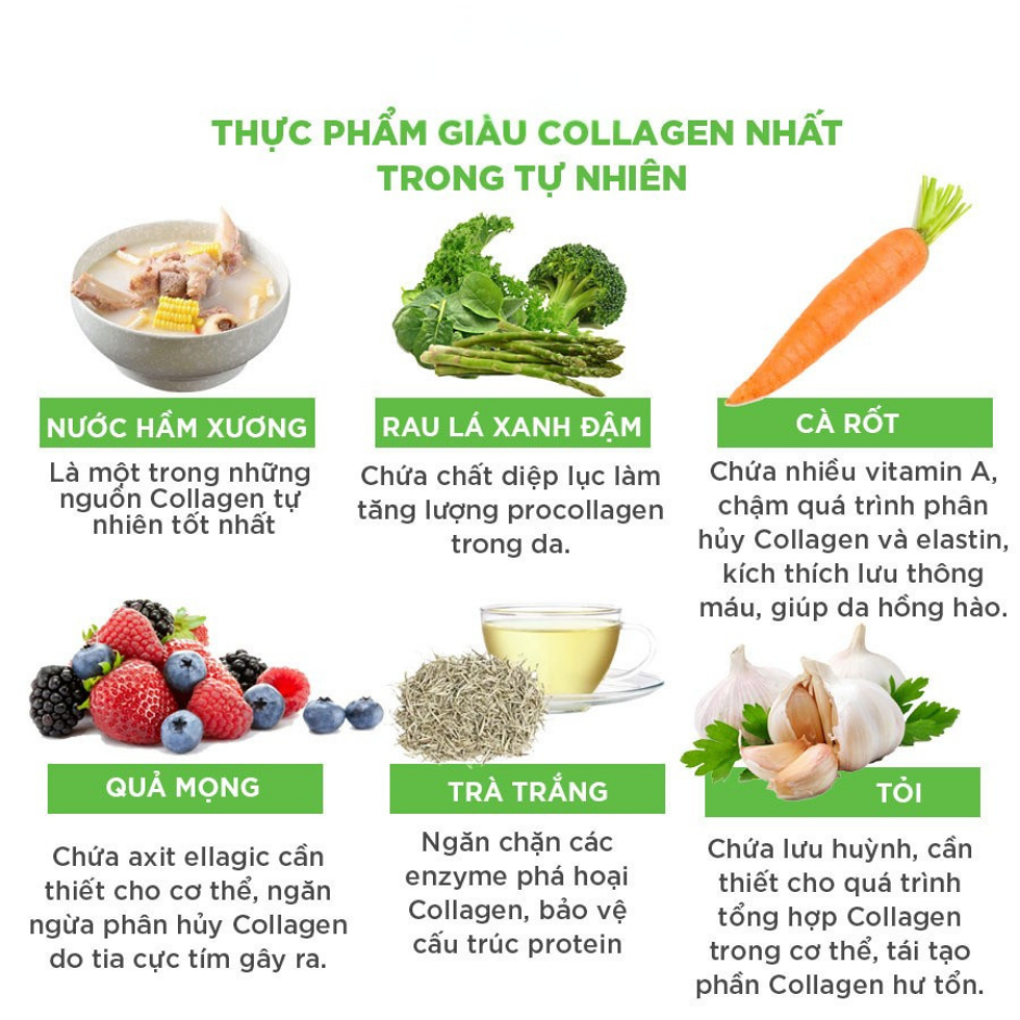 collagen là gì, thực phẩm chứa collagen